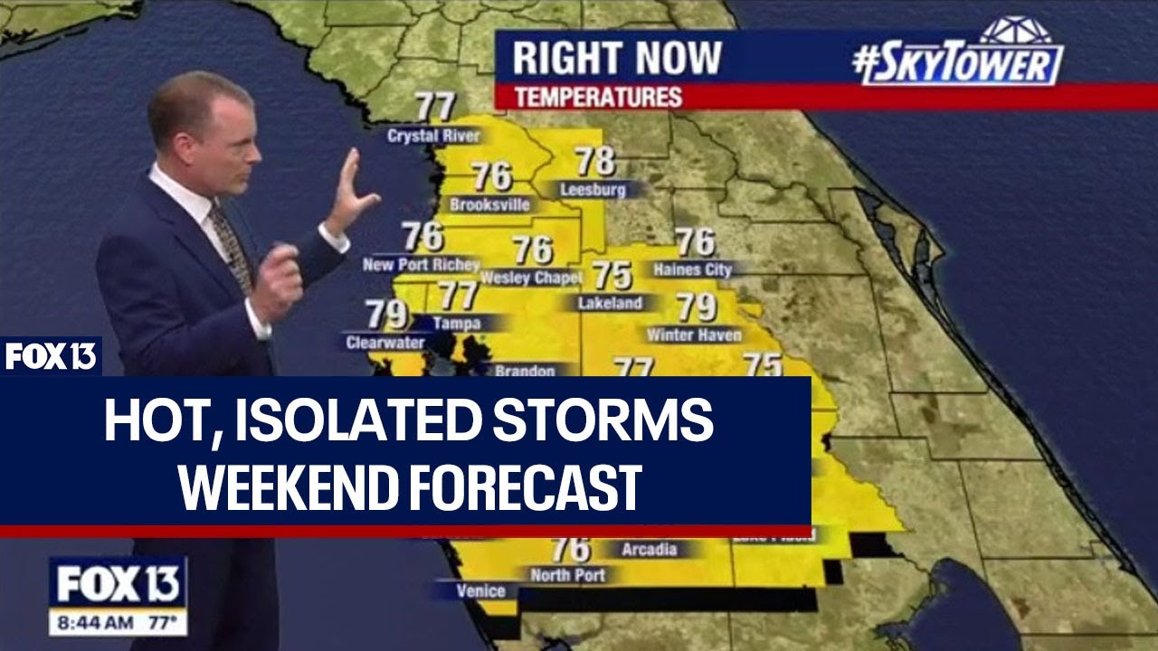 Tampa weather: Hot, isolated storms on Sunday