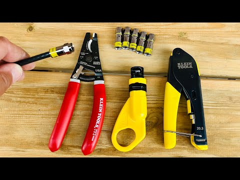 Make your own RG6 coaxial cables - Klein Tools Coaxial Cable Tool  Kit Review and Tutorial