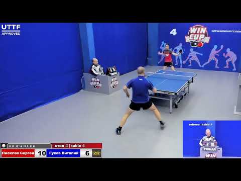 15:00 Писклов Сергей 3-2 Гусев Виталий стол 4  Юг-3  18.01.21