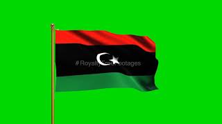 Libya National Flag | World Countries Flag Series | Green Screen Flag | Royalty Free Footages