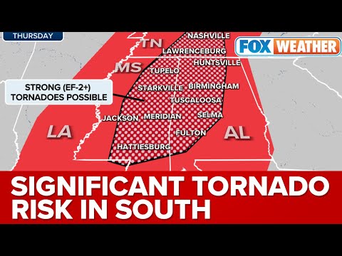 Significant Tornado Risk Across The South On Thursday