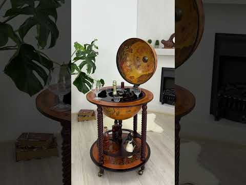 Глобус бар на пол Древняя карта коричневый сфера 45 см Гранд Презент 45043R - фото 1 - id-p443978003