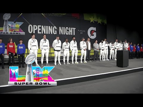 Scott Hanson hosts the Patriots and Seahawks during Super Bowl LX Opening Night