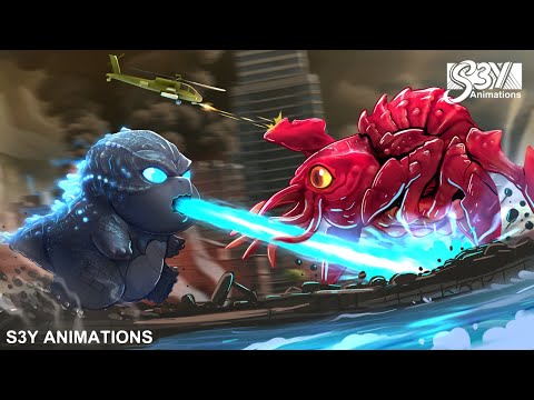 Baby Godzilla x Kong: Mini Godzilla vs Scylla – Animation 25