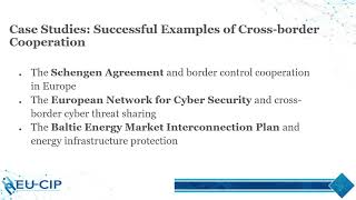 3.2 Challenges and barriers to cross border cooperation