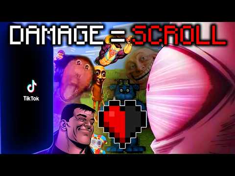 Minecraft But I DOOMSCROLL When I Take Damage