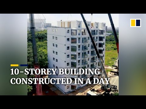 10-storey residential building in China constructed in a day