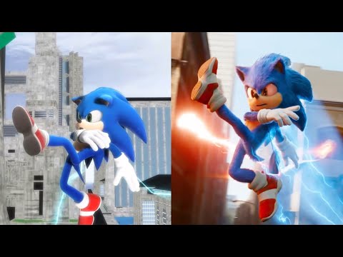 Modern Sonic V.S. Movie Sonic - All References and Easter Eggs