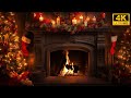 🔥Cozy Christmas Fireplace 4K (10 HOURS). Fireplace with Crackling Fire Sounds. No Music