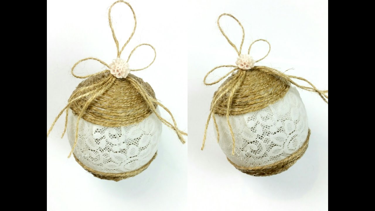 TUTORIAL: PALLINA di NATALE SHABBY CHIC con i PALLONCINI (-rIcIcLo-DiY-)