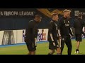 Feyenoord traint in het Maksimir Stadion in Zagreb