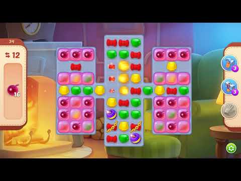 Homescapes level 34 - 16 Moves 🏡 Gameplay Walkthrough (Android, iOS) Playrix