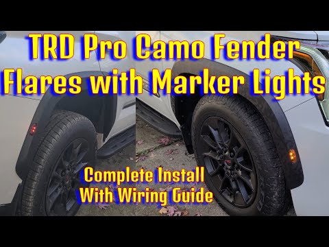 How to install TRD Pro Camo Fender Flares with Marker Lights | Wiring Guide