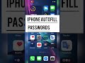 Password AutoFill On IPhone And IPad Shorts