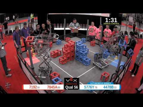 2015 VRC Sci Q56 - 7192 7845A vs 5776Y 4478B - 43 to 40 - VEX Worlds 2015 - Science Division