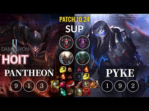 DWG Hoit Pantheon vs Pyke Sup - KR Patch 10.24