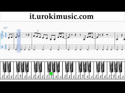 Corso di Pianoforte (mano destra) Dua Lipa - New Rules Tablature Tab Parte#2 um-i276