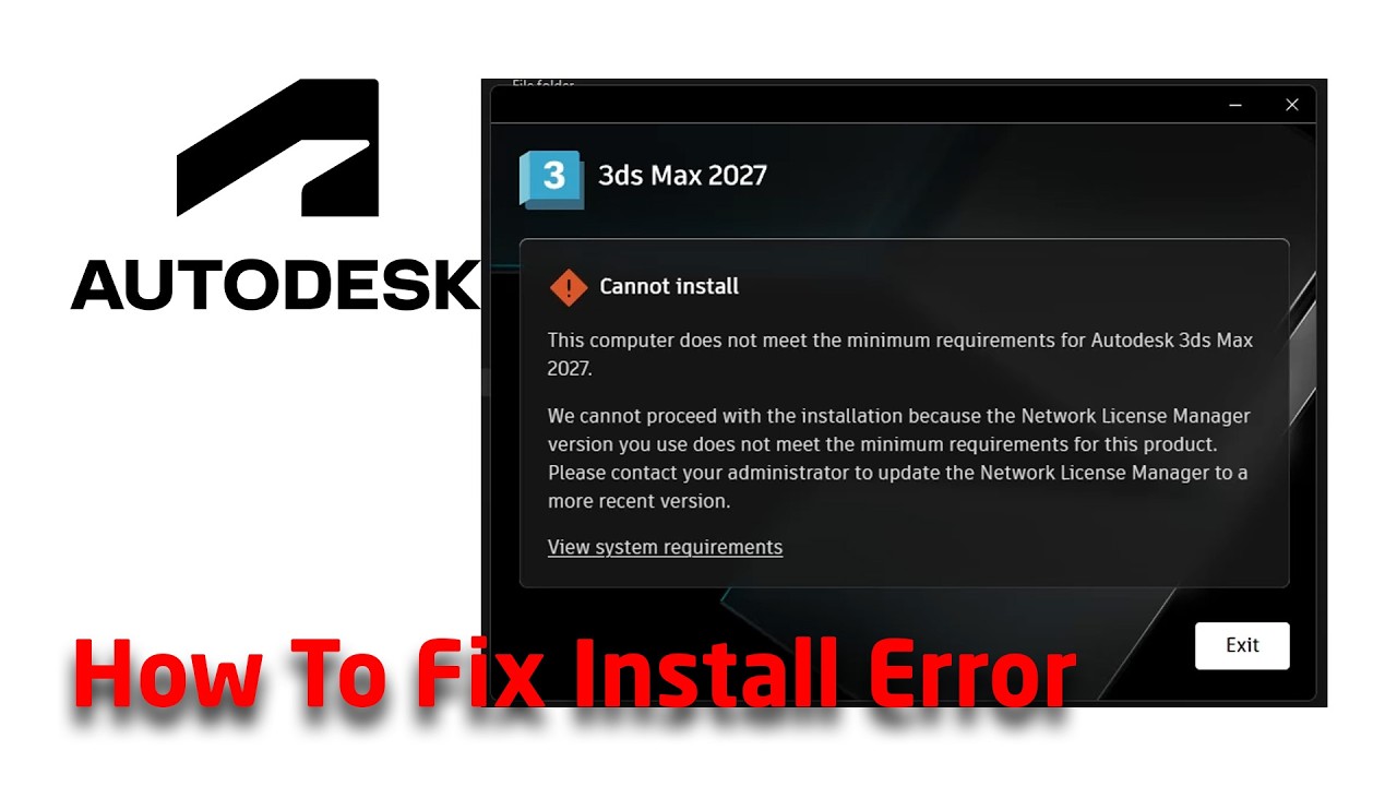 How To Fix Any Autodesk Installation Error | This computer does not meet the minimum requirements