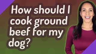 How should I cook ground beef for my dog?