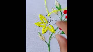 Long and short stitch tutorial, flowers design, hands embroidery design