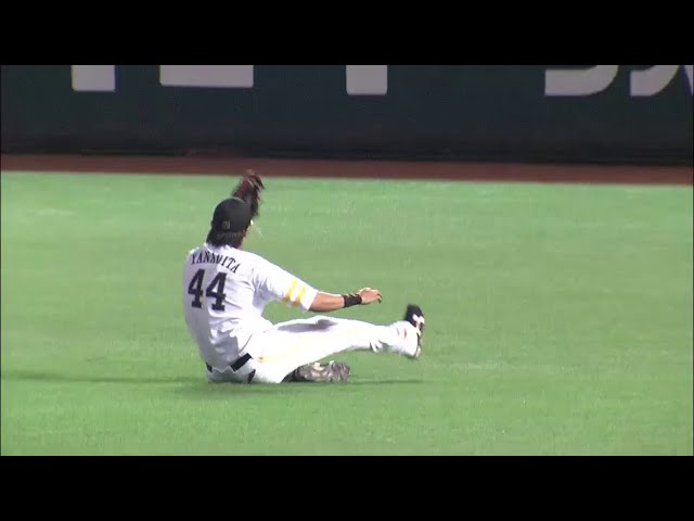 2回表 ホークス柳田がスライディングキャッチを披露!! 2014/5/23 H-T