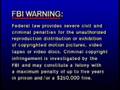FBI WARNING Producion J053