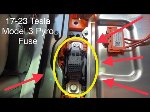 How To Remove Pyro Fuse 2017-2023 Tesla Model 3 Y - NO START AFTER CRASH