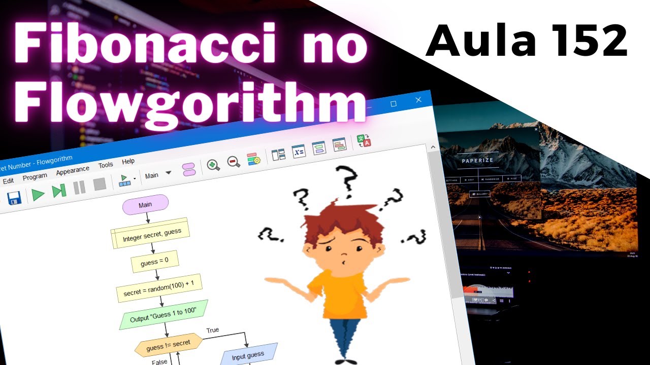 Como calcular a Sequência de Fibonacci no Flowgorithm? Algoritmo Sequência de Fibonacci | aula 152