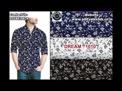 Cotton Oxford Printed Shirt fabric