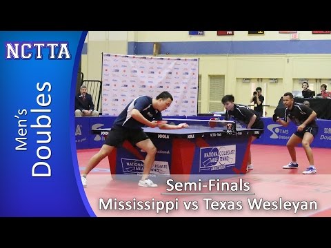 2015 TMS NCTTA Nationals: Men's Doubles SF - Mississippi vs Texas Wesleyan