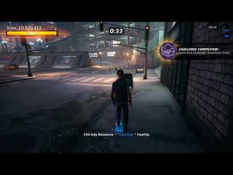 THPS 1+2 Downtown secret score skate park challenge 10 million combo