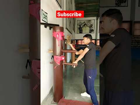 wooden dummy practice🥷🤼💪🤼🥷🗡️#dummy trening #martial art #wing tsun #ipman #viral #ssc #yt #itbp