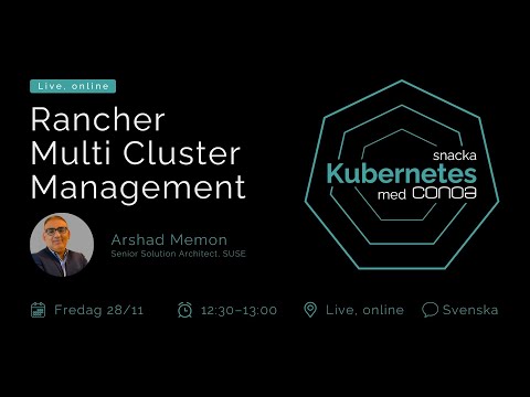 Rancher Multi Cluster Management –Snacka Kubernetes med Conoa