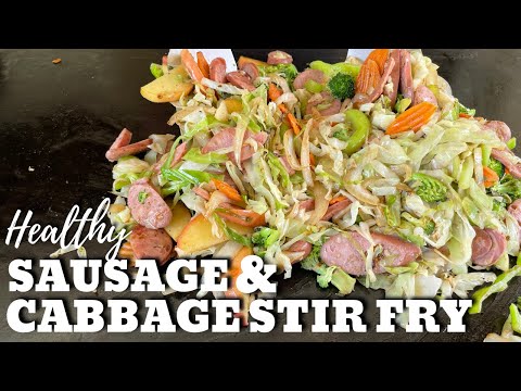 Sausage and Cabbage Stir Fry - Healthy, Low Carb Flat...