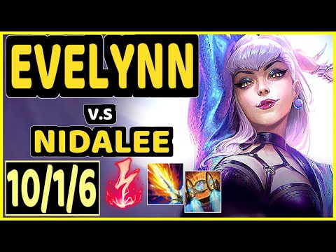 WARDEN (EVELYNN) vs NIDALEE - 10/1/6 KDA JUNGLE GAMEPLAY - EUW Ranked DIAMOND