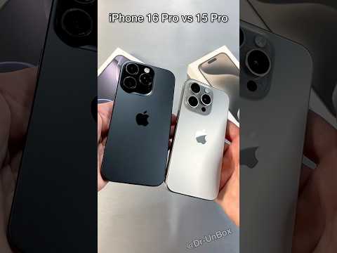 iPhone 16 Pro vs 15 Pro🔥 Black vs Natural Titanium🔥 #shorts #trending #iphone #apple #iphone16pro