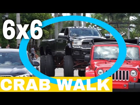 Unbelievable 6x6 Monster Dodge Ram Truck Has Six Wheel Steering And Crab Walks And Drifts In Traffic