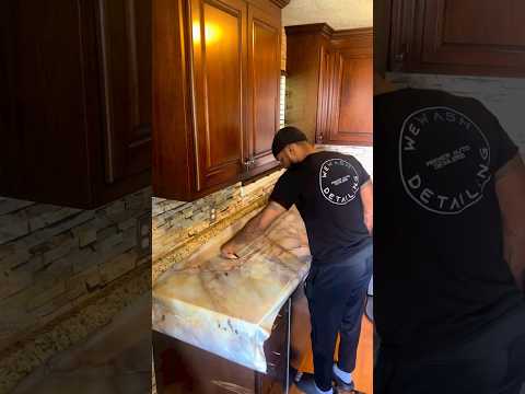 Kitchen Counter wrapped in Metro Calacatta Gold Marble