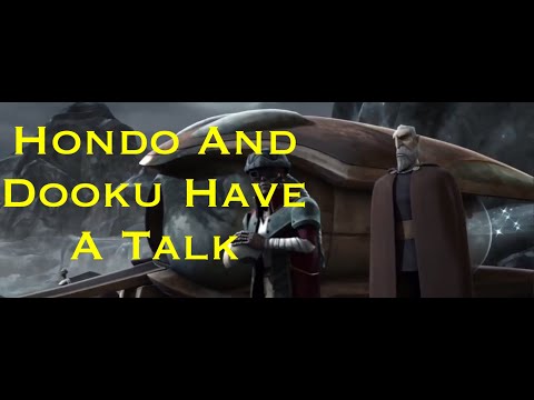 Star Wars The Clone Wars Dooku and Hondo talk