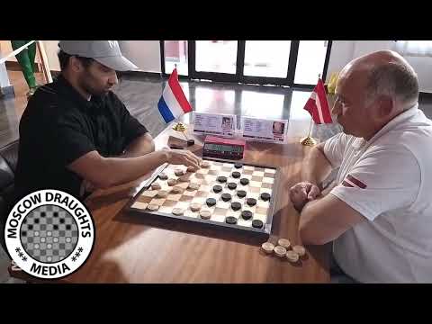 Tie-Break Round 6: 2025 World draughts championship;  Guntis Valneris 🇱🇻 Vs Martijn van Ijzendoorn🇳🇱