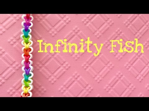 rainbow Loom Bands Infinity Fish bracelet tutorial
