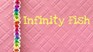 rainbow Loom Bands Infinity Fish bracelet tutorial