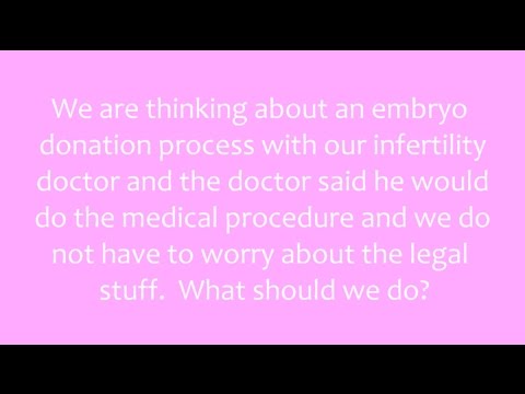 Adoption Questions: If we do an embryo adoption, do we have do do anything legally?