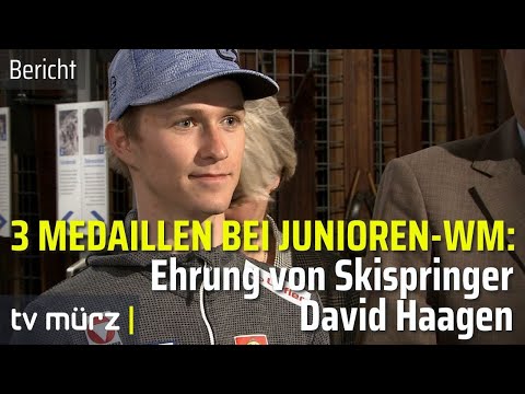 3 Medaillen bei Junioren-WM: Ehrung von Skispringer David Haagen