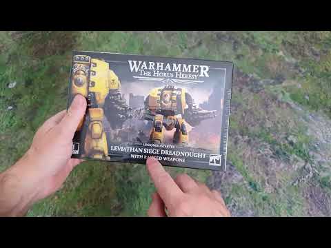 Unboxing Leviathan Seige Dreadnought with shooty weapons, Horus Heresy