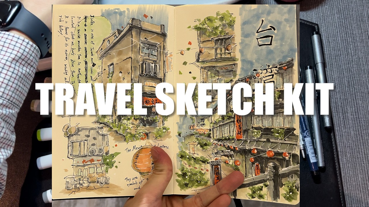 【画材】1週間の海外出張。イラストレーターが厳選した最小限のスケッチ道具