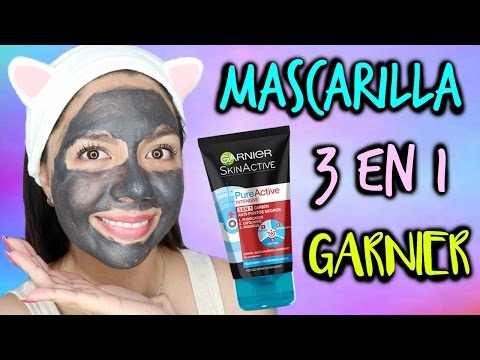 MASCARILLA DE CARBÓN GARNIER SKIN ACTIVE 3 EN 1 | MARIEBELLECOSMETICS Video