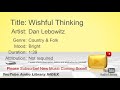 New Free Music 2018 Wishful Thinking Dan Lebowitz Country Folk Bright YouTube Audio Library BGM