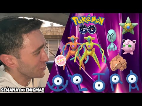 UNOWN SHINY ✨ + DEOXYS 100% E MUITA EMOÇÃO 🤩 / RAIVA 😡 NO FARM DA SEMANA DO ENIGMA! 🔮🌀