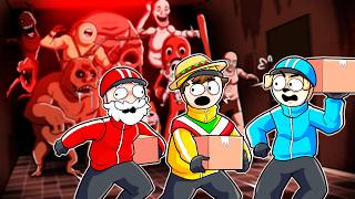 Mis AMIGOS y YO somos REPARTIDORES de COMIDA... 🍕📦🛵 SILVIOGAMER en NIGHT SHIPPERS